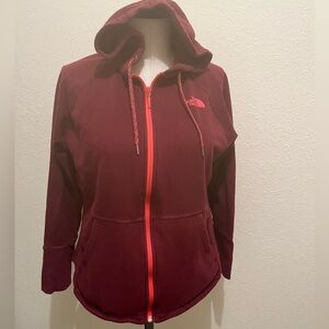 North Face zip front hoodie